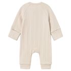 Beige Ribbed Romper, 1, hi-res