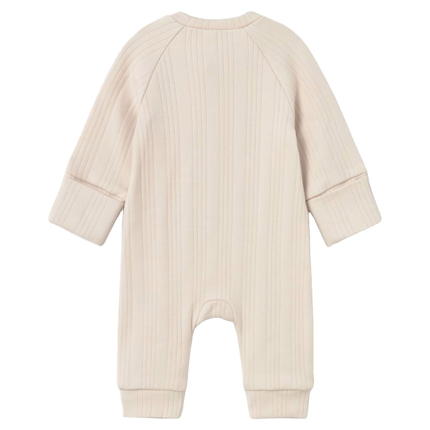 Beige Ribbed Romper, 1, hi-res