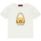 Girls Ivory Logo Bag T-Shirt, 1, hi-res