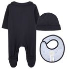 Navy Blue Logo Babygrow Gift Set, 1, hi-res