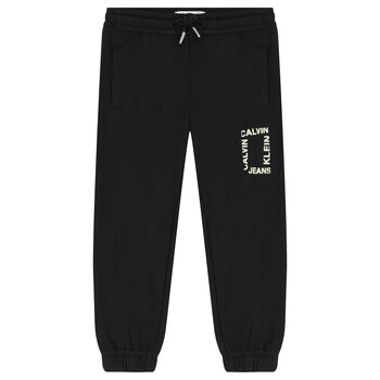 Boys Black Logo Joggers