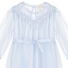 Girls Blue Tulle & Lace Dress, 1, hi-res
