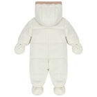 Ivory Baby Snowsuit, 2, hi-res