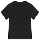 Boys Black Logo T-Shirt, 1, hi-res