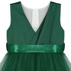 Girls Green Ruffle Tulle Dress, 2, hi-res