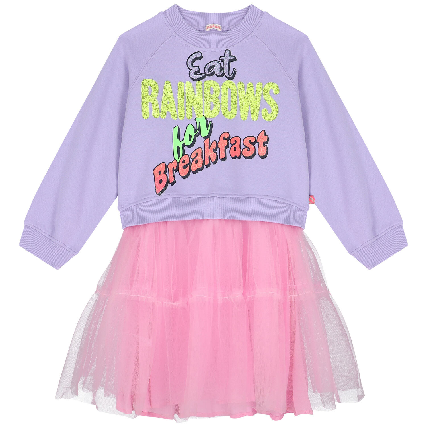 Girls Purple & Pink Tulle Dress, 1, hi-res