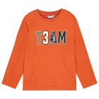 Boys Orange Long Sleeve Top, 1, hi-res