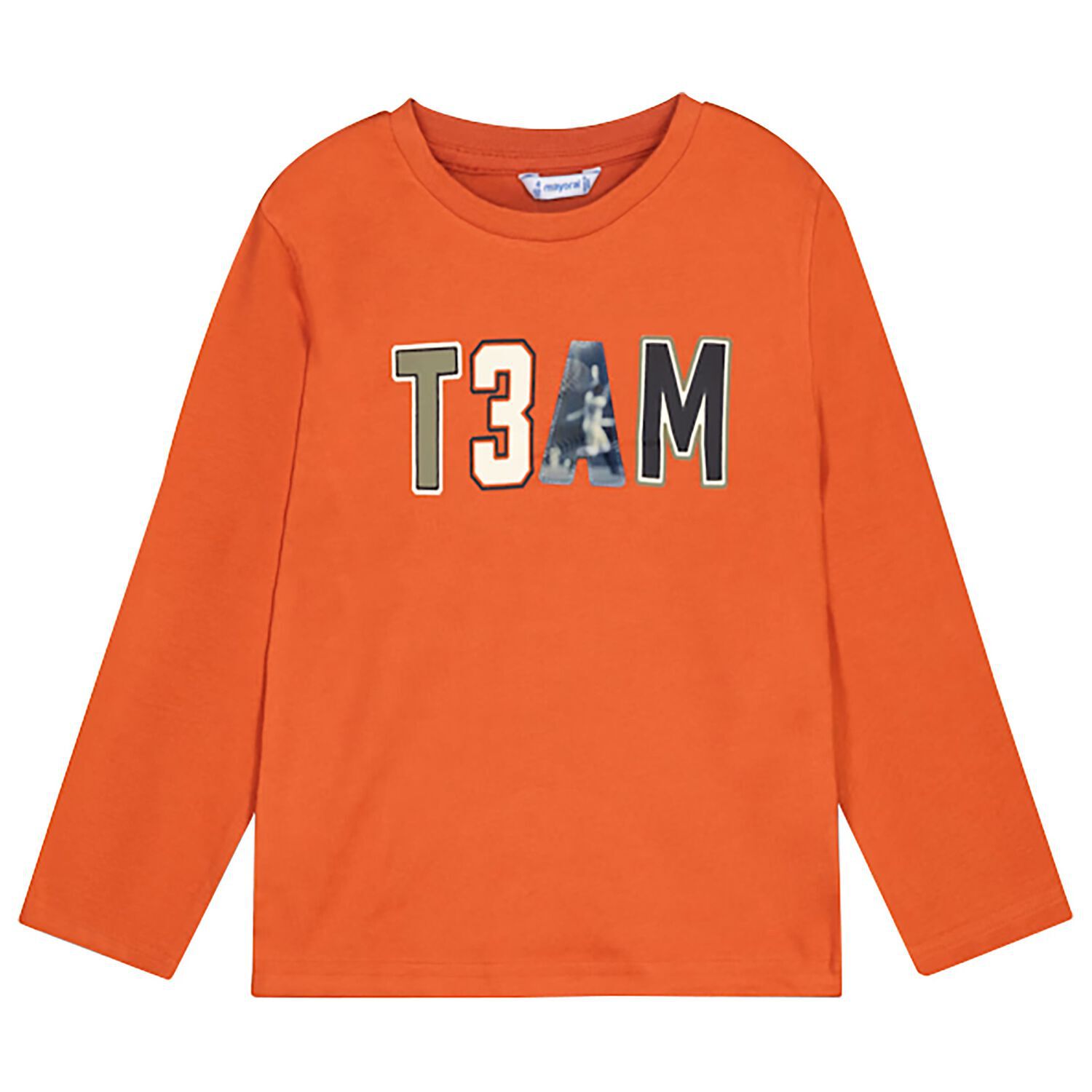 Boys Orange Long Sleeve Top, 1, hi-res image number null