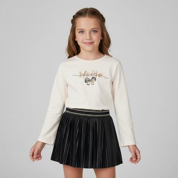 Girls Ivory Long Sleeeve & Scrunchie Set