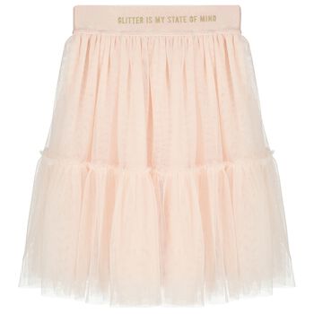 Girls Pink Glitter Tulle Skirt 