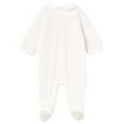 Baby Girls White Flower Babygrow, 2, hi-res