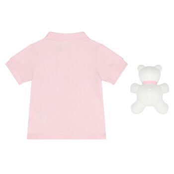 Baby Girls Pink Logo Polo Shirt Gift Set