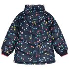 Girls Navy Blue & Pink Padded Puffer Jacket, 1, hi-res