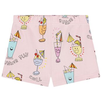 Girls Pink Cocktails Shorts