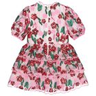Girls Pink & Red Embroidered Sequin Dress , 1, hi-res