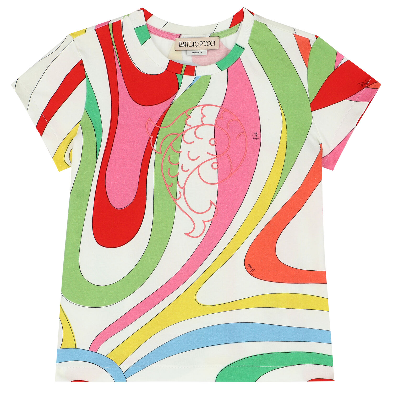 Girls Ivory Marmo T-Shirt, 1, hi-res
