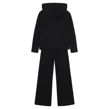 Girls Black Wide Leg Trouser Set