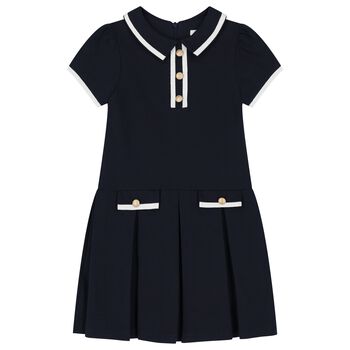 Girls Navy Blue Polo Dress