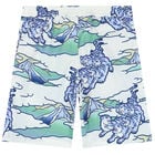 Boys White & Blue Tiger Poplin, 1, hi-res