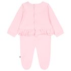 Baby Girls Pink & Gold Logo Babygrow, 2, hi-res