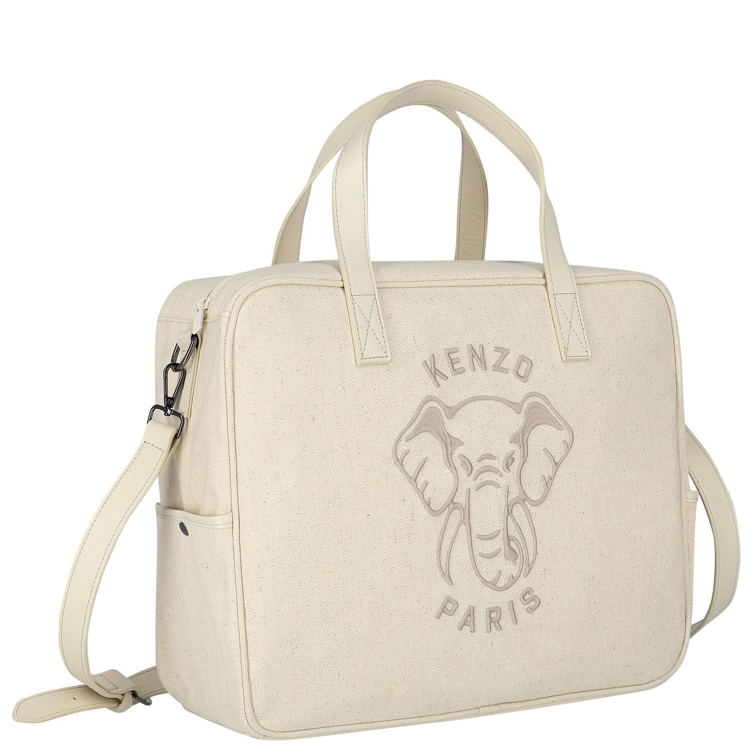 Ivory Elephant Logo Baby Changing Bag, 1, hi-res
