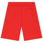 Boys Red Tiger Logo Swim Shorts, 1, hi-res
