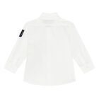 Younger Boys White Logo Shirt, 2, hi-res