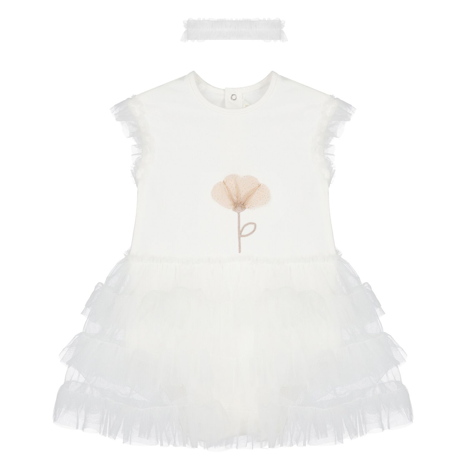 Baby Girls White Tutu Dress Set, 2, hi-res image number null