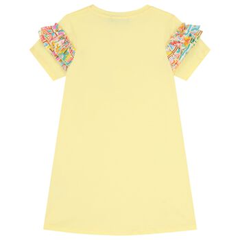 Girls Yellow Shell Logo Dress