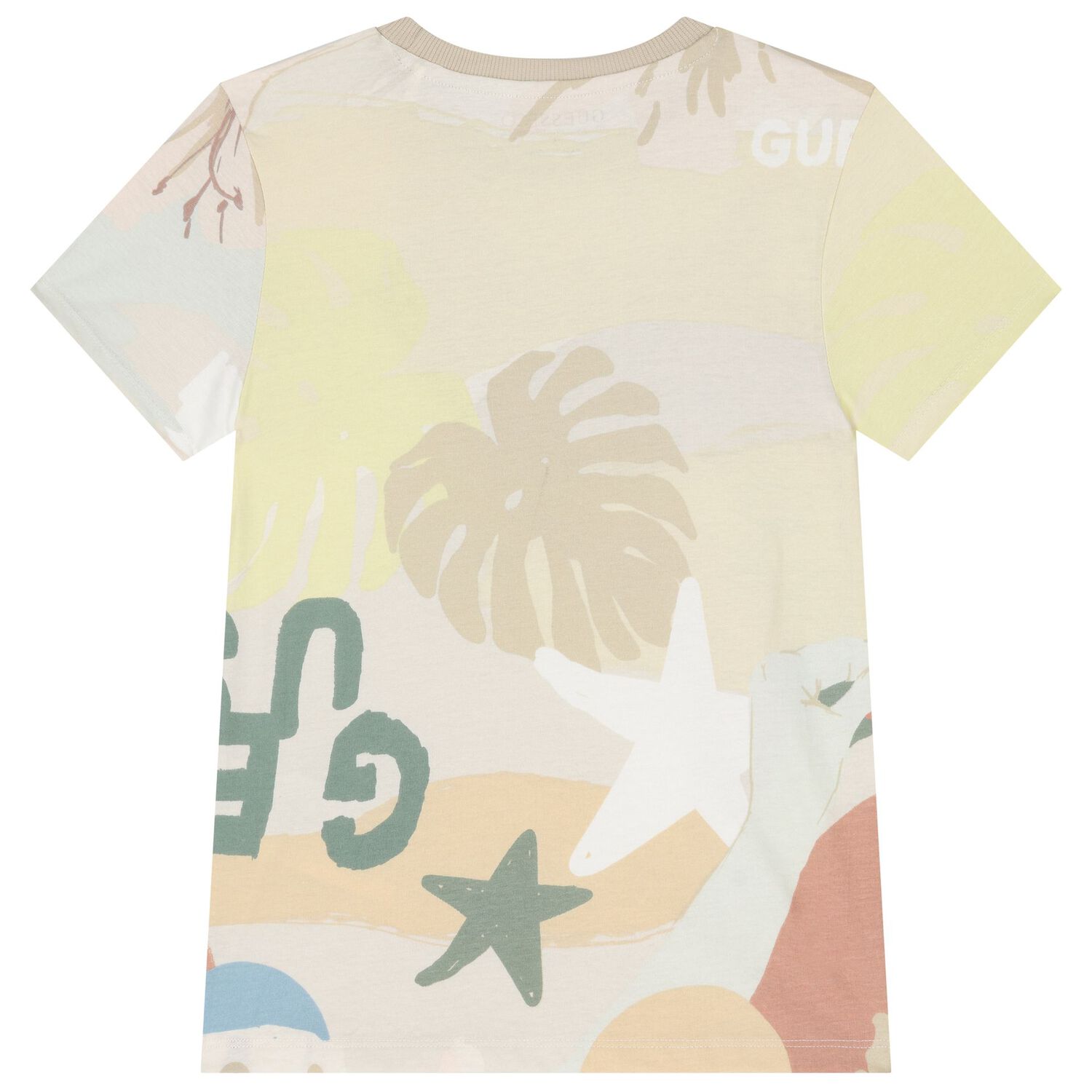 Boys Beige Logo Shorts Set, 1, hi-res