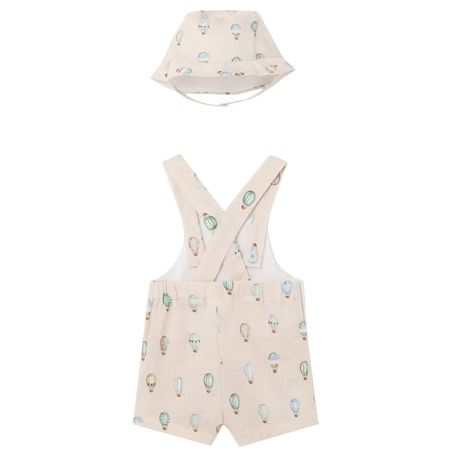 Baby Boys Beige Dungaree Set, 1, hi-res