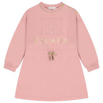 Girls Pink Logo Dress