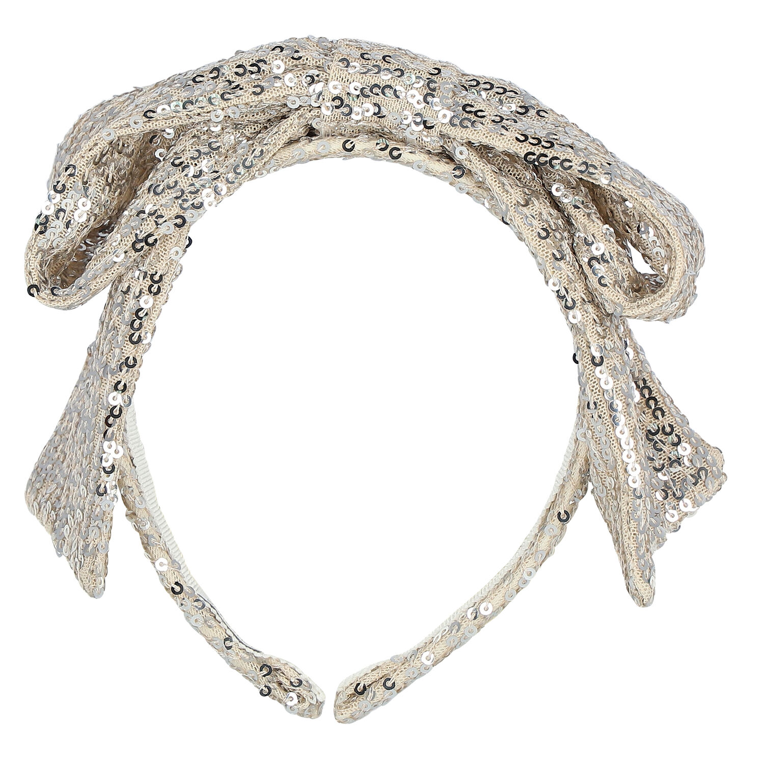 Girls Gold & Silver Embellished Headband, 1, hi-res