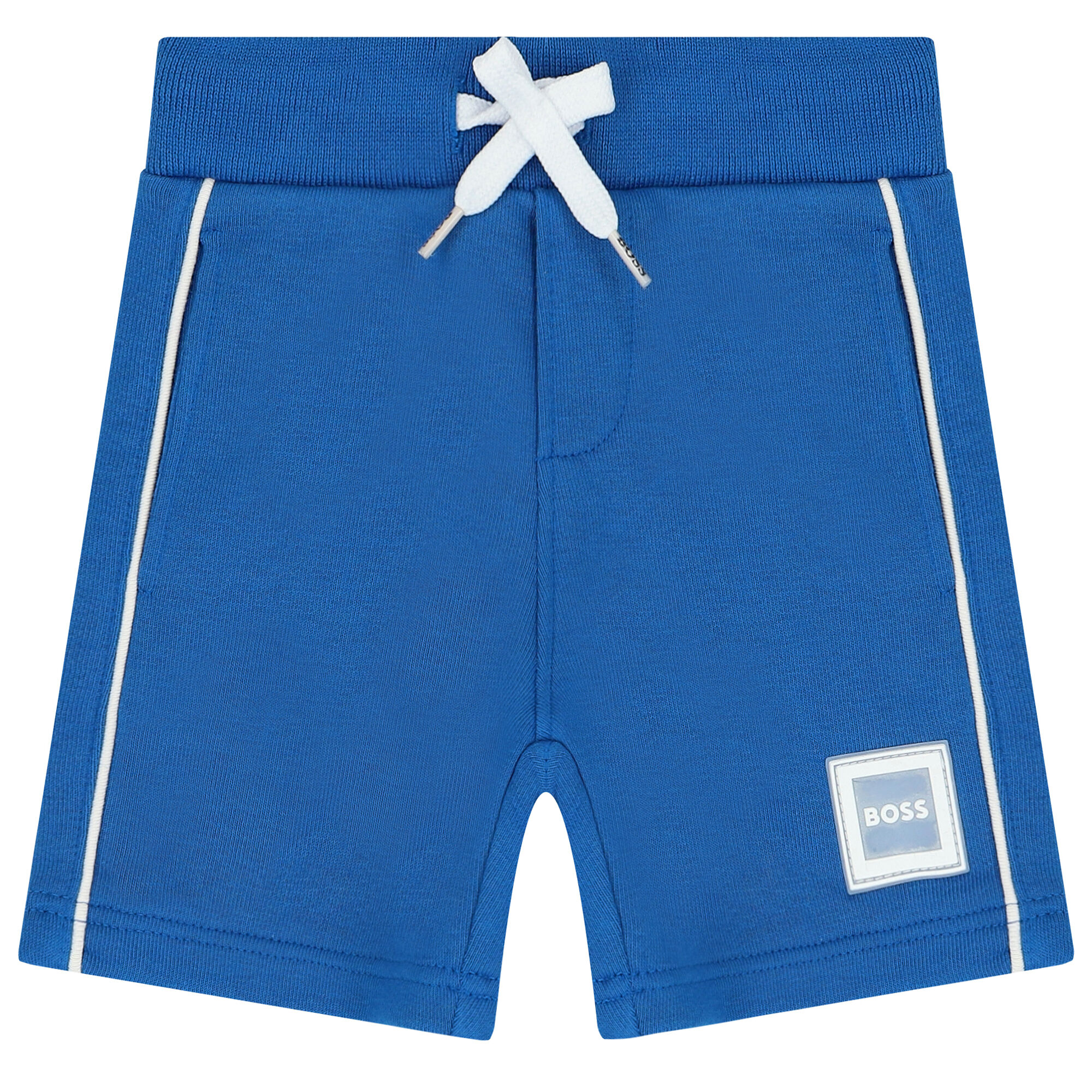 BOSS Younger Boys Blue Logo Shorts Junior Couture UK