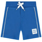 Younger Boys Blue Logo Shorts, 2, hi-res