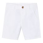 Boys White Chino Shorts, 3, hi-res