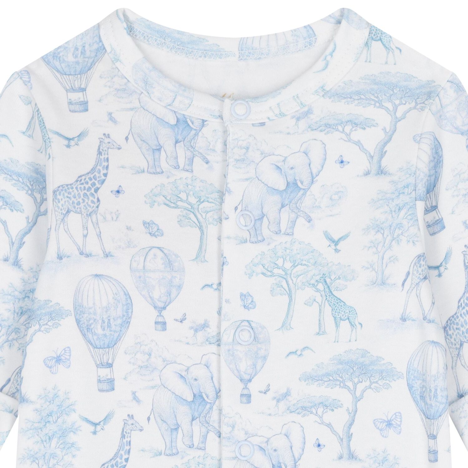 Baby Boys White & Blue Africa Babygrow Gift Set, 1, hi-res