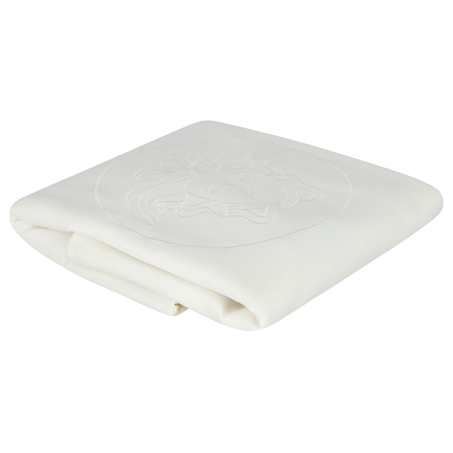 Ivory & Beige Medussa Logo Baby Blanket, 3, hi-res