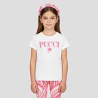 Girls White Pesci Logo T-Shirt, 1, hi-res