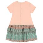 Younger Girls Pink & Aqua Logo Bag Dress, 2, hi-res