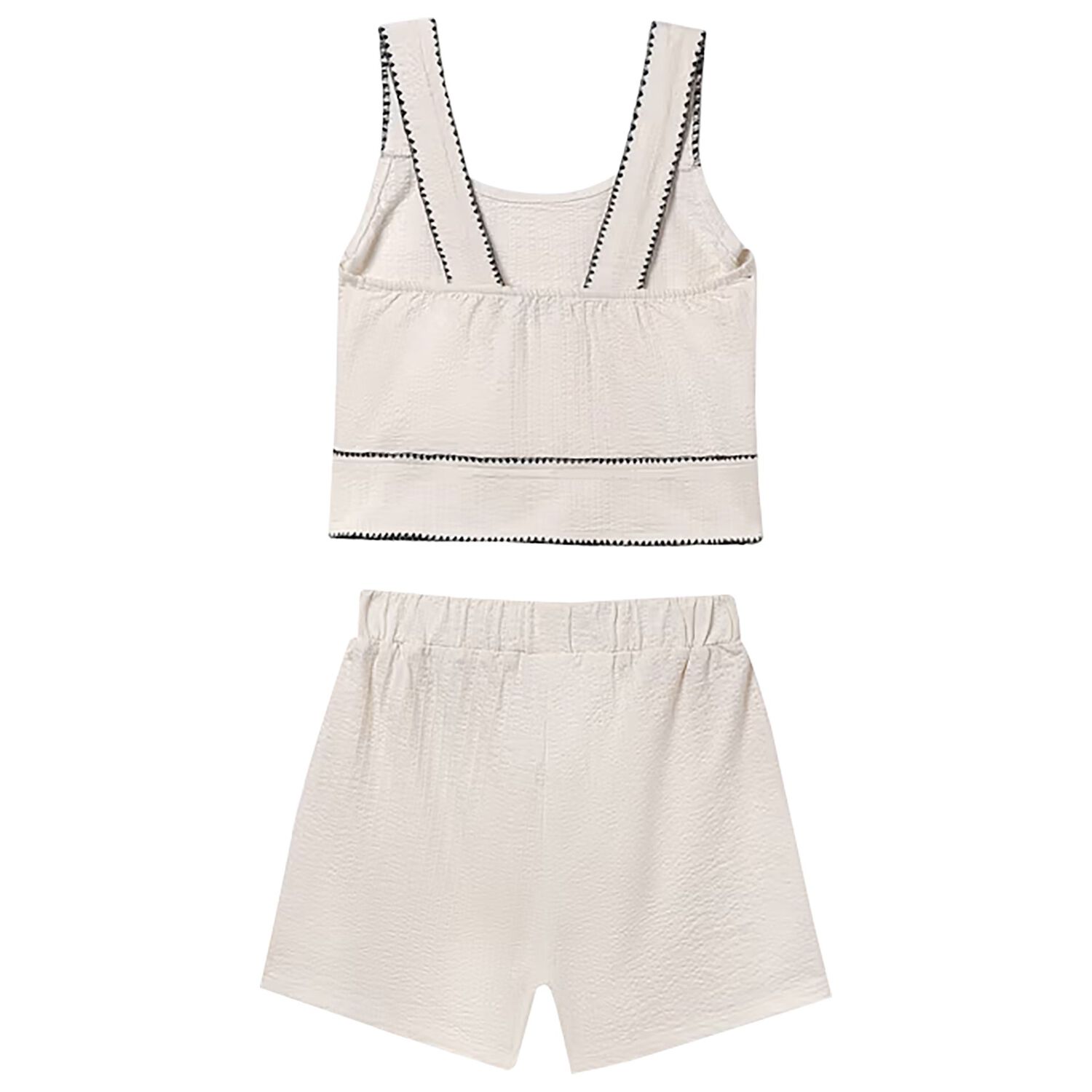 Girls Ivory Shorts Set, 1, hi-res