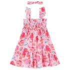 Girls Pink Sea Creature Dress Set, 2, hi-res
