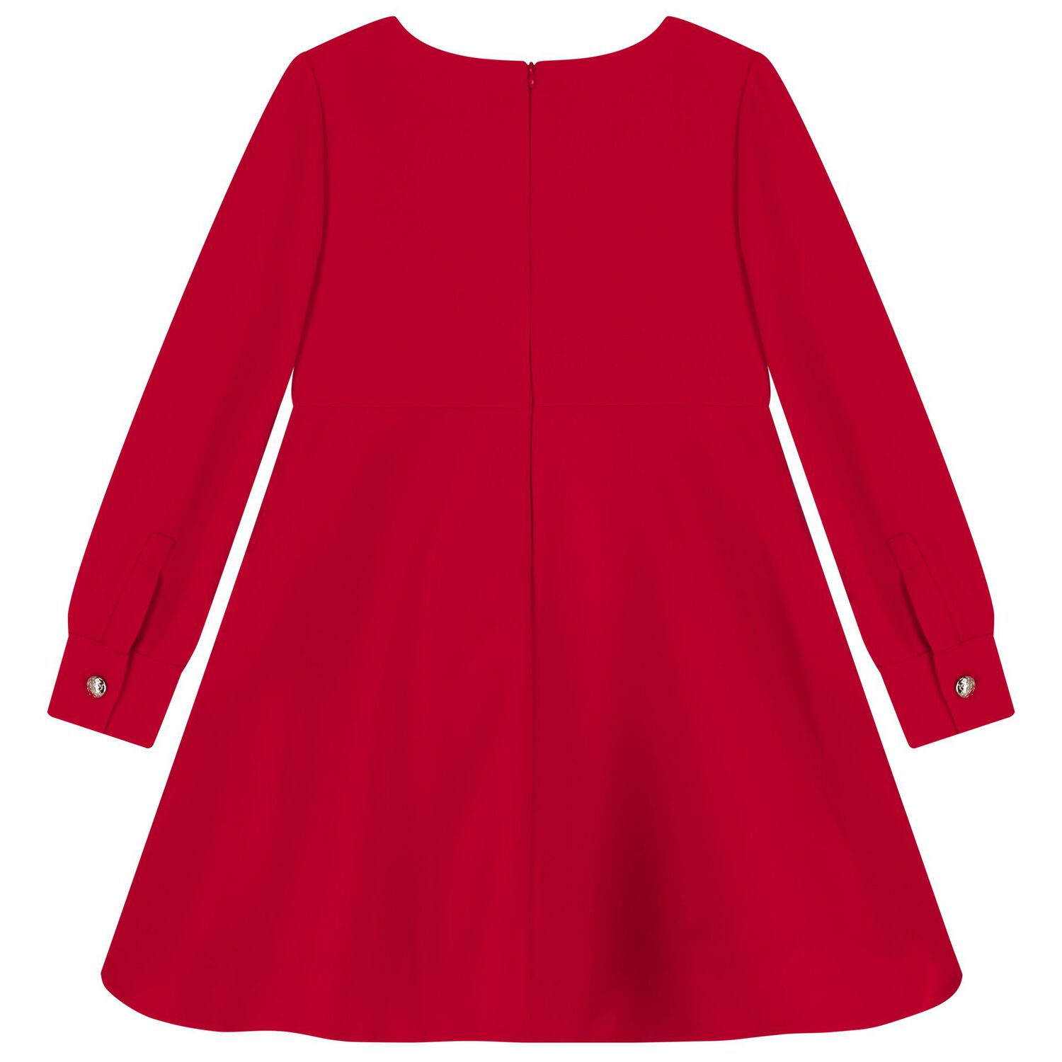 Girls Red Diamante Bow Dress, 2, hi-res