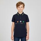 Boys Navy Polo Shirt, 1, hi-res