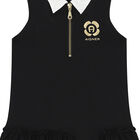 Girls Black Logo Dress, 1, hi-res