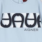 Baby Boys Blue Logo Babygrow, 2, hi-res