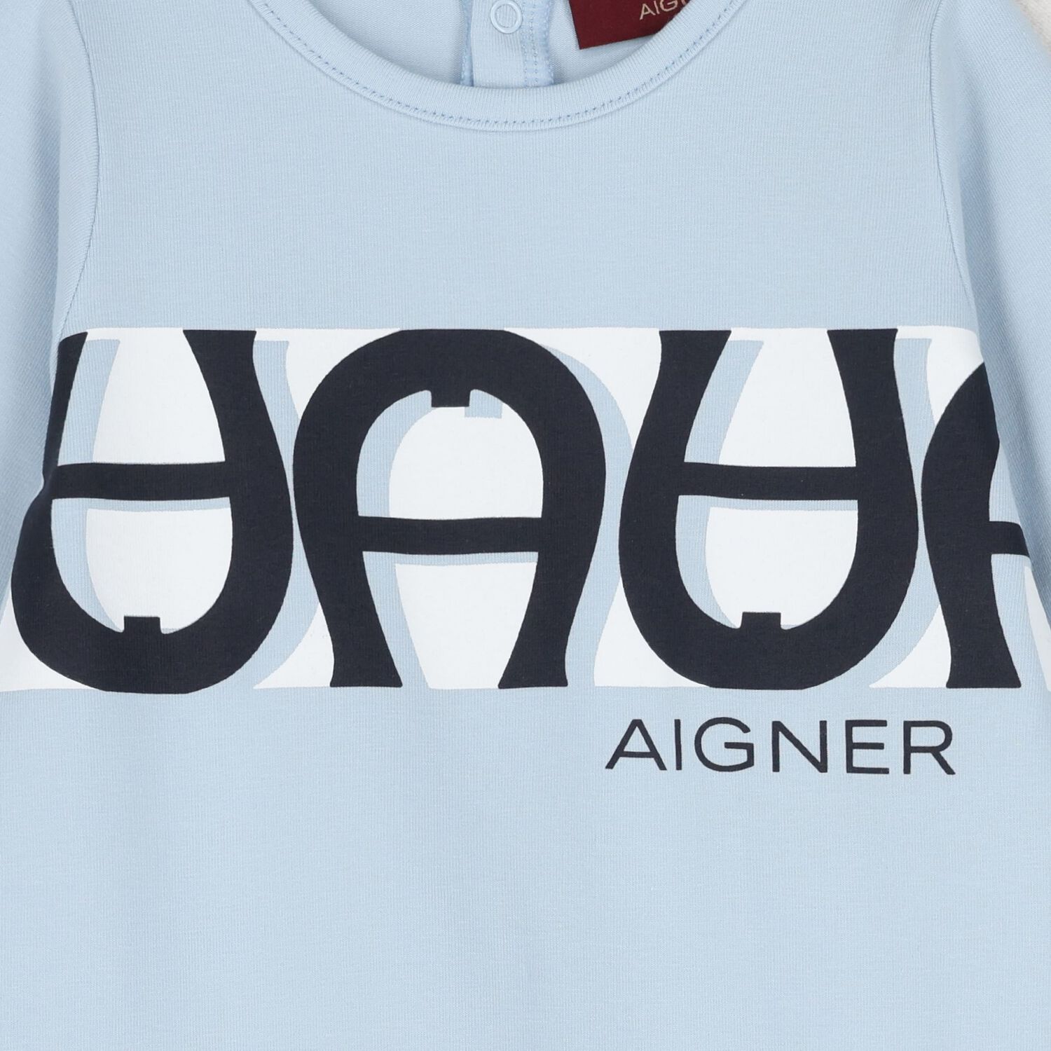 Baby Boys Blue Logo Babygrow, 2, hi-res