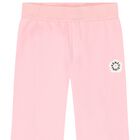 Girls Pink Logo Leggings, 1, hi-res