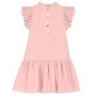 Girls Pink Lace Dress, 1, hi-res