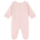 Baby Girls Pink Logo Bag Babygrow, 1, hi-res